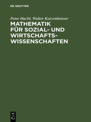 cover image of Mathematik für Sozial- und Wirtschaftswissenschaften
